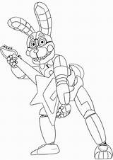 Funtime Foxy Coloring Pages  Nation sketch template