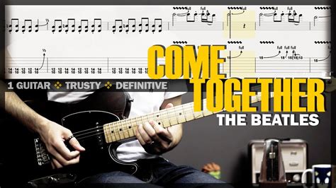 Come Together | Guitar Cover Tab | Guitar Solo Lesson | Backing Track with Vocals 🎸 THE BEATLES ...