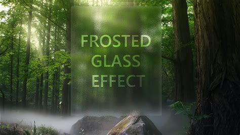 Photoshop - How to create a Frosted Glass effect - YouTube