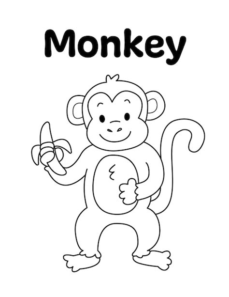 Cartoon Monkeys Coloring Pages