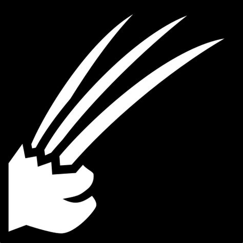 Wolverine claws icon, SVG and PNG | Game-icons.net