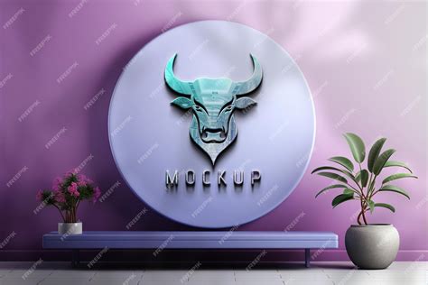 Premium PSD | 3d branding sign logo mockup PSD