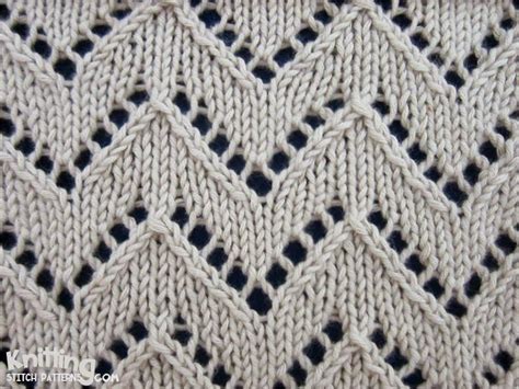 Chevron Lace #1 | Knitting Stitch Patterns | Sock knitting patterns, Chevron stitch, Knitting ...