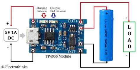 TP4056 Module - Connection Diagram | Mobile charger, Smartphone charger ...