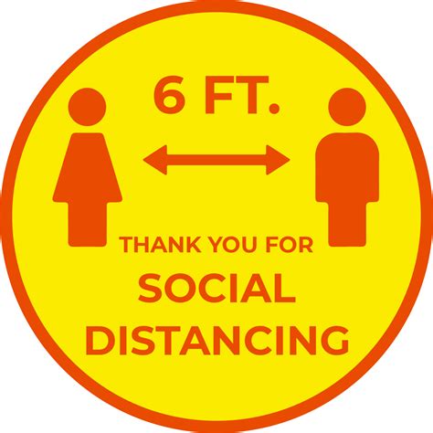 Social Distancing Symbols Public Safety Template | Square Signs