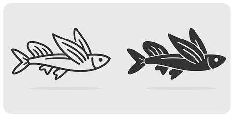 Premium Vector | Exocoetidae. flying fish icon vector. fish icon on ...