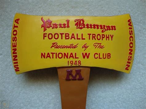 Wisconsin Badgers vs. Minnesota Gophers Paul Bunyan Axe Football Trophy ...