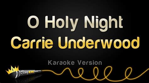 Carrie Underwood - O Holy Night (Karaoke Version) - YouTube