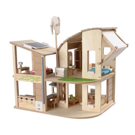 Plan Toys Green Dollhouse with Furniture