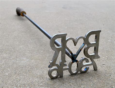 Custom Branding Iron with Date and Initials Wedding branding