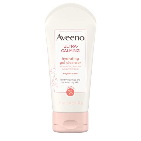 Aveeno Ultra-Calming Gel Facial Cleanser, Sensitive Skin, Soothing, 5 ...