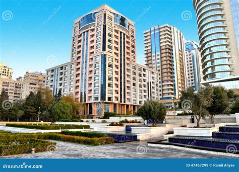 New buildings in Baku editorial stock image. Image of skyline - 47467299