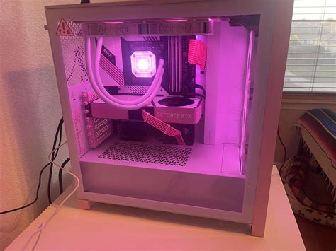 Finally finished painting, wrapping and building this pink computer in a Corsair 4000D Airflow ...