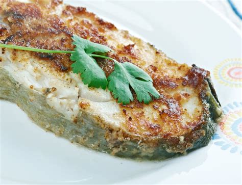 Kingklip fish on plate stock image. Image of tasty, marine - 91114457