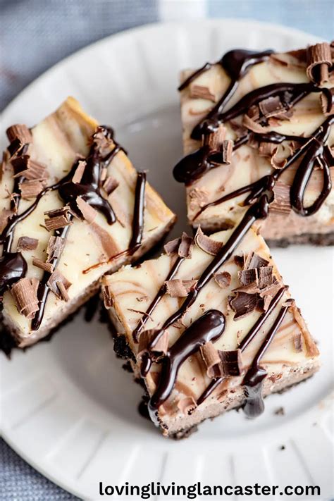 Chocolate Swirl Cheesecake Bars