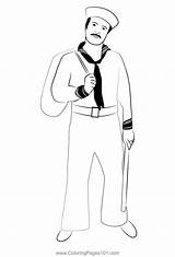 Sailor 4 Coloring Page For Kids  Free Sailors Printable Pages sketch template