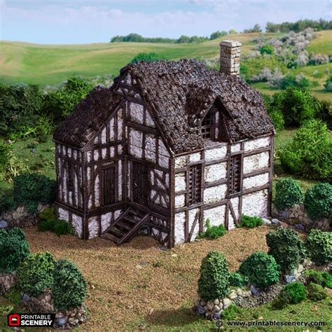 Medieval Cottage, Medieval Houses, Wattle And Daub, Small Printer, Prusa I3, Stucco Walls ...