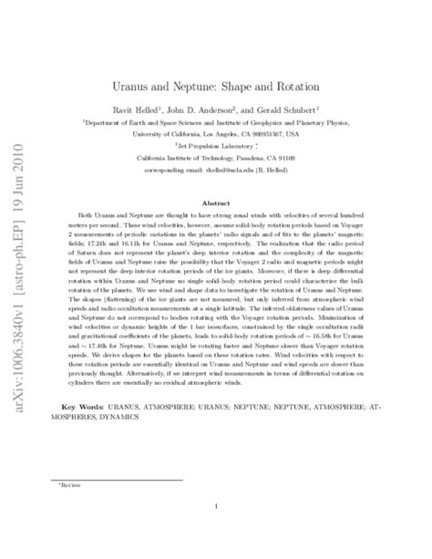 (PDF) Uranus and Neptune: Shape and rotation | John Anderson - Academia.edu