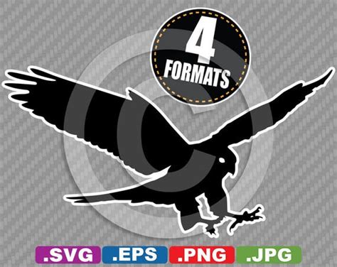 Falcon Silhouette Clip Art Image SVG Cutting File Plus Eps | Etsy