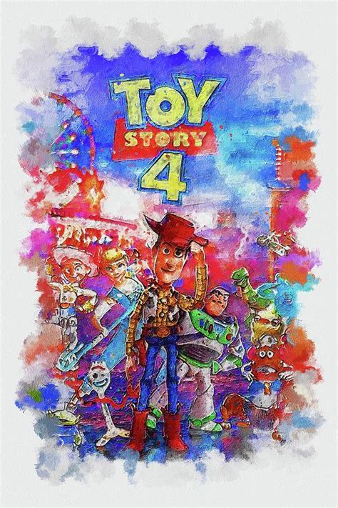 Movie Toy Story 4 Mixed Media by Franz Elvie - Fine Art America