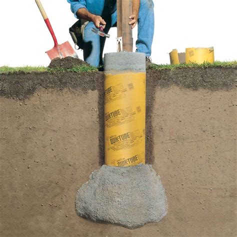 How To Pour Concrete Footings For Posts - Design Talk