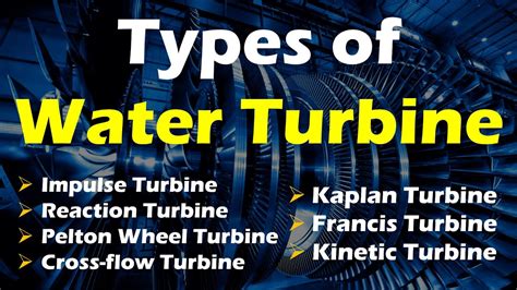 Different Types of Water Turbines (Impulse, Reaction, Pelton, Cross ...