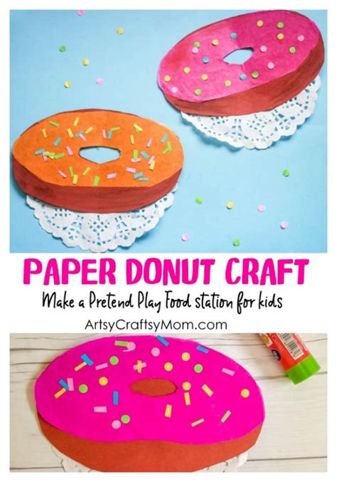 Pretend Play Food - Doughnut Paper Craft For Kids