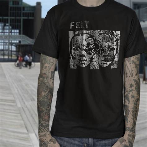 Felt (band) tee T shirt screen print short sleeve Black shirt on Storenvy