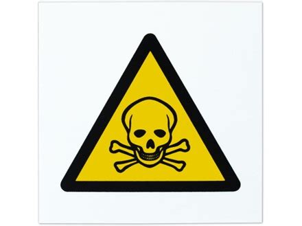 Caution toxic hazard symbol safety sign. | WS1600 | Label Source