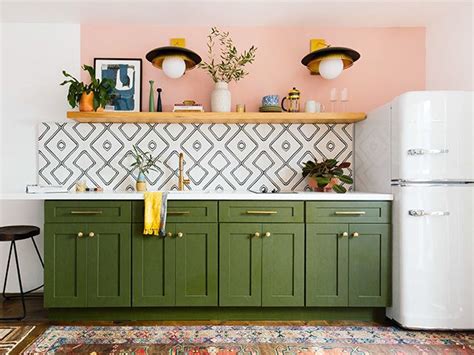 7 kitchens that prove pink and green is a dream colour scheme ...