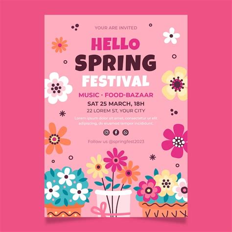 Free Vector | Invitation template for spring celebration