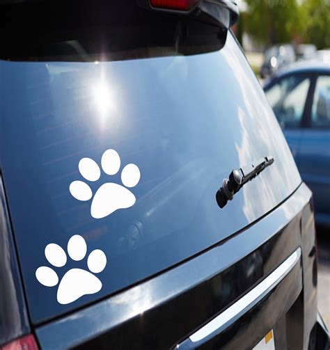 2PCS Paw Print Vinyl Decal Dog Paw Print Vinyl for Car | Etsy