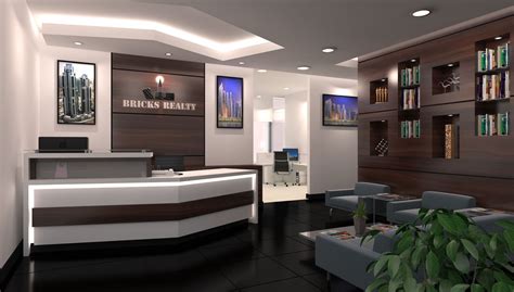 Simple Modern Office Reception | Office reception area design, Modern ...