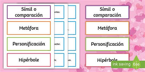 Tarjetas de clasificación: Lenguaje figurado con el tema de San Valentín