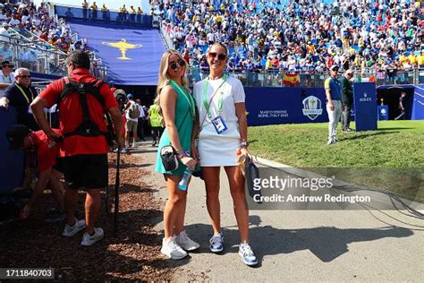 Olivia Peet , partner of Ludvig Aberg poses for a photo on the first... News Photo - Getty Images