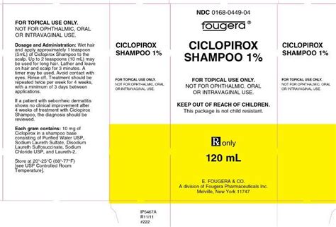 Ciclopirox Shampoo - FDA prescribing information, side effects and uses