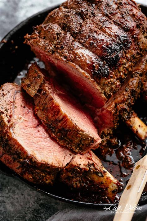 Garlic Butter Herb Prime Rib Roast is the perfect Christmas lunch or dinner, full of flavour and ...