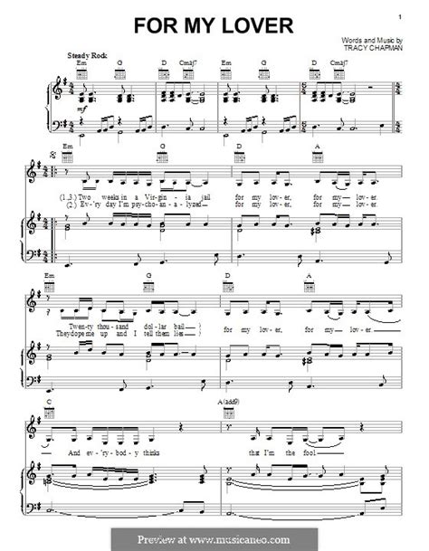 For My Lover by T. Chapman - sheet music on MusicaNeo