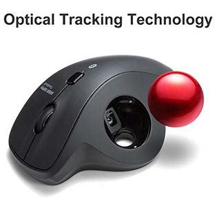 GMABTTB130BK SANWA Bluetooth Ergonomic Trackball Mouse, Optical Vertical Rollerball Mice, Silent ...