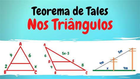 TEOREMA DE TALES NOS TRIÂNGULOS – COMO APLICAR - YouTube