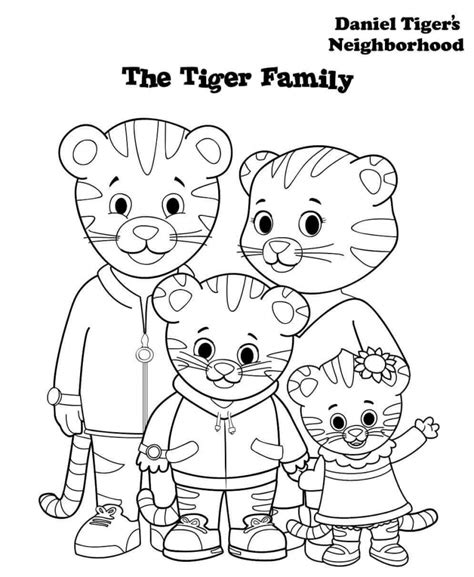 12 Free Printable Daniel Tiger's Neighborhood Coloring Pages