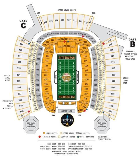 heinz field seating chart rows seats | Heinz field, Steelers tickets, Seating charts