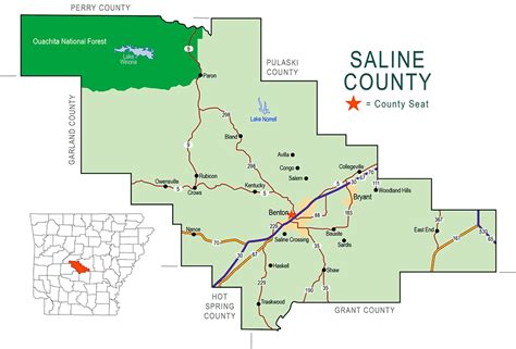 zz Saline County Map - Encyclopedia of Arkansas