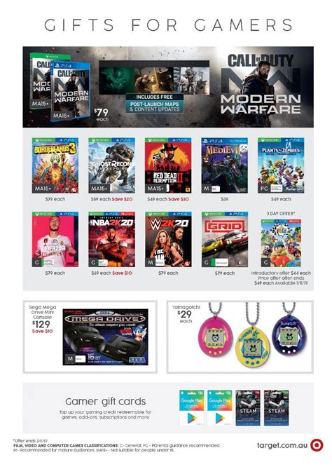 Target Christmas Gaming Gifts 31 Oct - 20 Nov 2019 - Catalogue AU