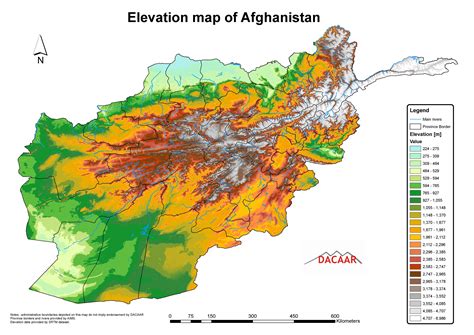 Afghanistan Elevation Map - Afghanistan • mappery