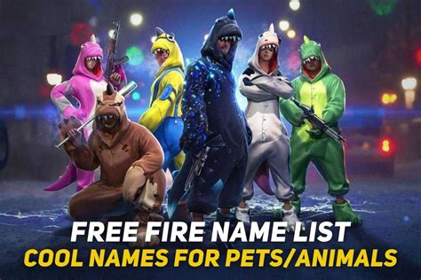 Free Fire Pet Name List (July 2022): 50+ Best Stylish Pet Names for ...