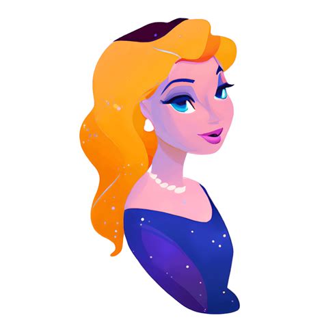 Walt Disney Princess Portrait in Detailed Frame · Creative Fabrica