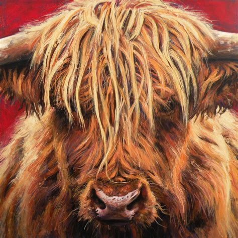 Highland Cow Painting by Leigh Banks - Fine Art America