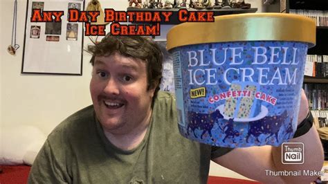 Taste Test: Blue Bell Confetti Cake Ice Cream (4K) - YouTube