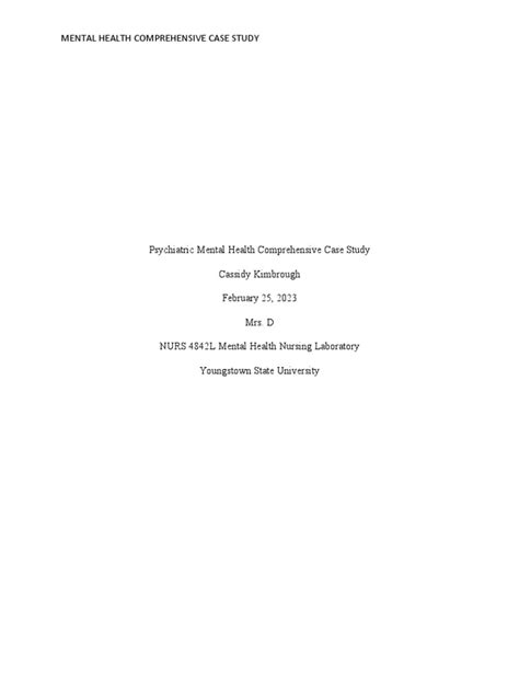 Case Study 2 | PDF | Mental Disorder | Major Depressive Disorder